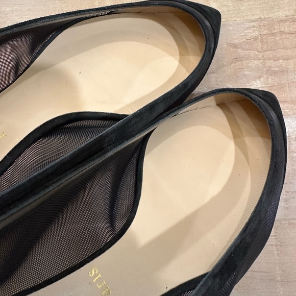 Christian Louboutin Galativi suede and mesh point toe flats shoes - Picture 14 of 16